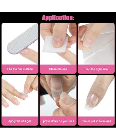 Hrcprd XXS Coffin Soft Gel Full Cover Nail Tips - 600PCS Pre-buff Half Matte False Nails for Extensions & DIY Nail Art - Buy Online on GoSupps.com