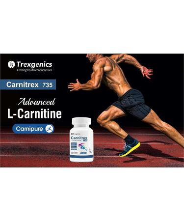 Trexgenics L-Carnitine L Tartrate 735mg - Vegan & Gluten Free CARNIPURE - 60 Veg. Capsules - Buy Online on GoSupps.com