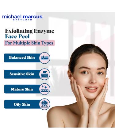Michael Marcus Exfoliating Enzyme Peel - Papaya Pineapple & Pumpkin - Hydrating & Soothing - Targets Fine Lines & Wrinkles - Plant Based Skincare (1.7oz - Buy Online on GoSupps.com