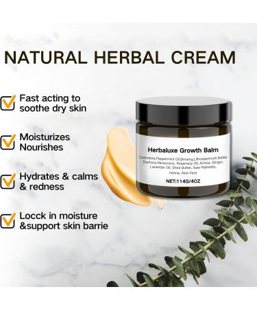 Herbaluxe Growth Balm Natural Herbal Body Cream Skin Barrier Repair Cream Intense Skin Relief Moisturiser For Dry Skin Body Skin Care Moisturising Cream for Women and Men Repairing & Barrie - Buy Online on GoSupps.com