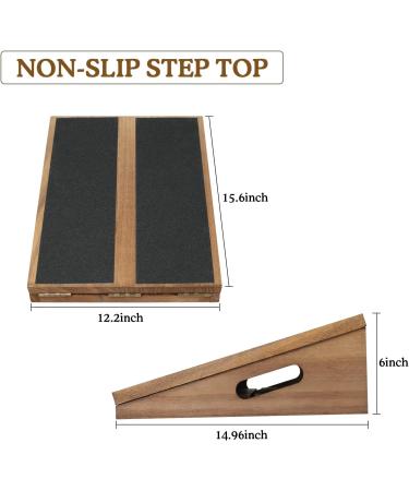 Professional Slant Board Calf Stretcher - Adjustable Incline Stretch Squat Wedge - Wooden Physical Therapy Equipment for Achilles Stretch - Brown - Buy Online on GoSupps.com