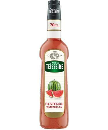 Mathieu Teisseire Watermelon Syrup for drinks cocktails with or without alcohol fruity punches lemonades soft drinks smoothies 70cl bottle