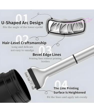 Lower Lash Stamp Lower Lash Stamp With Ink Lower Eyelash Stamps Quick Eye Makeup Tool Lower Lashes Extensions Stamps Eye Makeup Tool Natural Look For Make Up Beginner (Black) - Buy Online on GoSupps.com