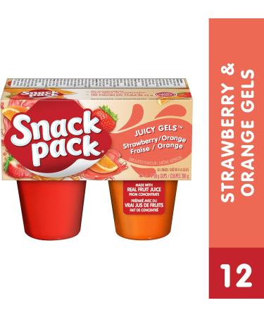 Snack Pack Strawberry & Orange Juicy Gel 12 x 4-Pack 99 Gram Cups - Buy Online on GoSupps.com