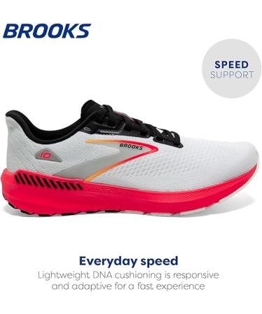 Brooks Women’s Launch GTS 10 Running Shoe - Blue/Black/Fiery Coral - Size 8.5 - Buy Online on GoSupps.com