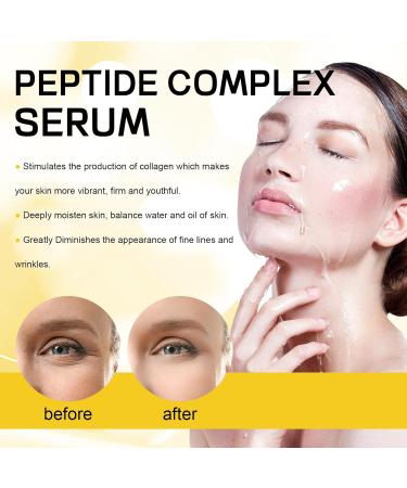 Peptide Complex Serum Peptide Face Serum Peptide Serum with Hyaluronic Acid & Vitamin E Peptide Moisturiser Peptides Serum for Face Dark Spot Correcting Glow Serum Hydrating Anti Wrinkle - Buy Online on GoSupps.com