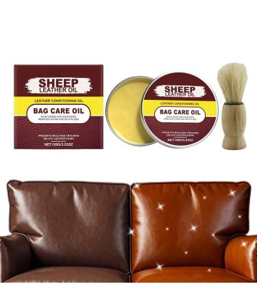 G n rique Leather boot conditioner Leather oil 100 ml | Polish and cleaner 100 ml with brush and softening protective saddle oil | Shoes bags jackets cars