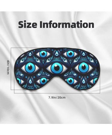 Double-Sided Eye Mask | Turkish Blue Evil Eye Bead | Unisex Night Sleeping Mask for Travel & Sleep - Buy Online on GoSupps.com