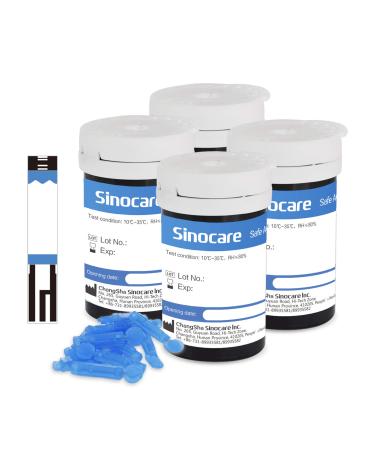 sinocare Safe AQ Angel Diabetes Strips/Blood Glucose Test Strips Require No Code x 100 pcs (Only for sinocare Safe AQ Angel Blood Glucose Monitor) Safe AQ Angel 100 Strips