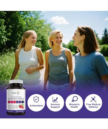 RUNICA 6X 6-in-1 Mixed Berry & Cherry Antioxidant Supplement - 6-Berry Superfood Blend for Radiant Skin Glow & Immune Support - 60 Vegan Capsules, 30-Day Starter Pack - Buy Online on GoSupps.com