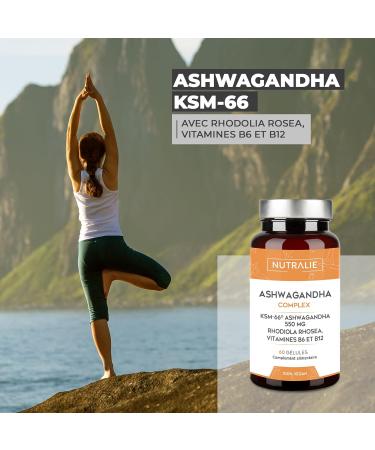 Ashwagandha KSM-66 Extra Strong Anti-Stress + Sleep + Energy Withanolides Rhodiola Vit B6 B12 Ashwagandha Organic Available Rhodiole Rosea and Vitamins - 60 Capsules Indian Ginseng - Nutralie - Buy Online on GoSupps.com