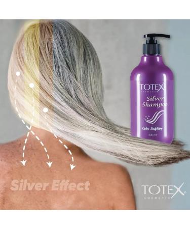 Totex TOTEX Silver Hair Shampoo 500ml | Purple Brightening Shampoo For Blonde - Buy Online on GoSupps.com