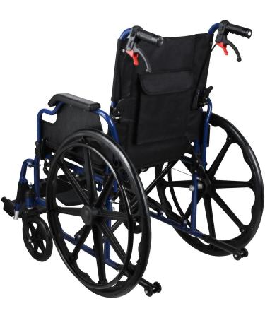 LIVINGbasics Light Weight Wheelchair with Flip Back Desk Arms Swing Away Footrests 18-Inch Seat Width Foldable Weight Capacity: 220lb (100kg) - Buy Online on GoSupps.com