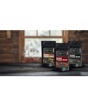 Pack of 3 Spiced Cricket Snacks - Edible Insect Treats by Catch-Your-Bug | 15g Each | International Shipping - Buy Online on GoSupps.com