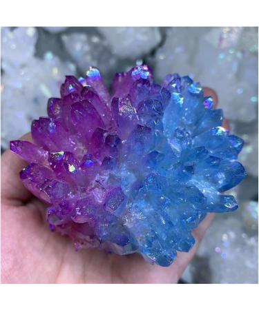 Natural Crystal Rough Crystal Cluster Beautiful Two-Color Crystal Cluster Quartz Cluster Rainbow Gem Gem Specimen Home Decoration (Size : 250-300g) - Buy Online on GoSupps.com