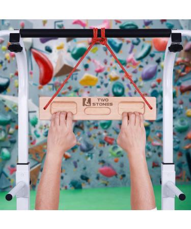 TWO STONES Portable Fingerboard as Rock Climbing Training Boards with Edges and Pockets, Portable Climbing Hangboard as Rock Climbing Finger Strengthener Training Indoor and Outdoor (CJ-HB2025)