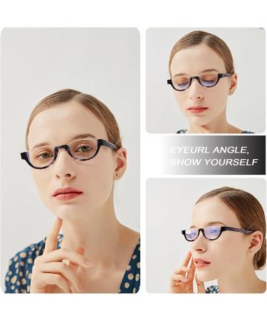 EYEURL Half Frame Reading Glasses for Women - 5 Pack Blue Light Blocking Rimless Computer Readers Anti UV Spring Hinges 2.0 Strength - Stylish & Functional Eyewear - Buy Online on GoSupps.com