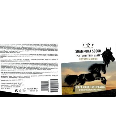 Natural Dry Shampoo for Horses - 500ml | Quick & Effective No-Rinse Cleaning | Suitable for All Manes - Linea 101 - Buy Online on GoSupps.com