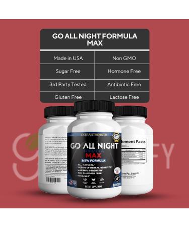 GREENVIFY Go All Night Max Formula Extra Strength Maca Root Complex 60 Capsules Vegan Gluten Free (3) - Buy Online on GoSupps.com