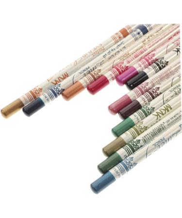 FOMIYES 12 Pcs Colored Eyeliners Waterproof Eyeliner Black Suit Eye Shadow Pen Lip Liner Makeup Make up Miss 1 count (Pack of 1) As Shown - Buy Online on GoSupps.com