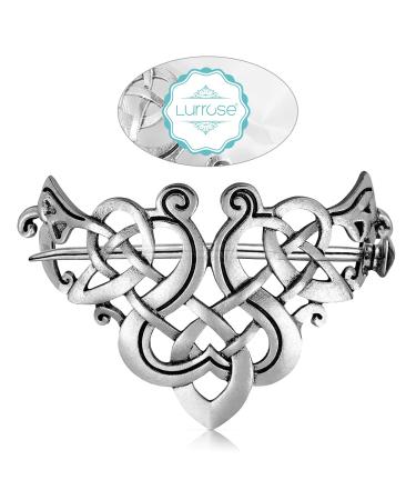Lurrose Celtic Knot Hair Clip | Vintage Braids Hair Slide Jewelry - Buy Online on GoSupps.com
