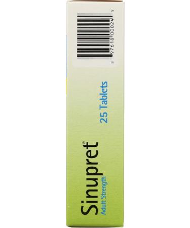 Bionorica Sinupret Adult Strength 25 Tablets - Natural Relief for Sinus Congestion - Buy Online on GoSupps.com