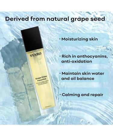 Grape Water Face Mist | Soothing Moisturizing Spray with Natural Grape Seed Extract for All Skin Types - Buy Online on GoSupps.com