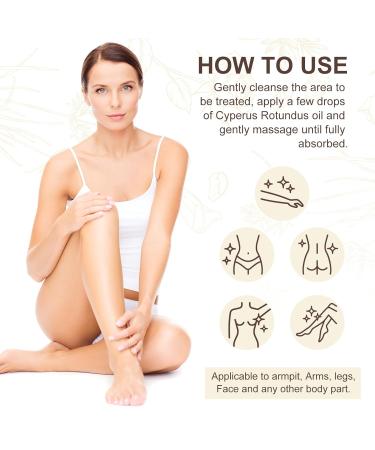 Cyperus Rotundus Oil Cyperus Rotundus Oil for Hair Removal Natural for Reducing Body Hair Growth Smooth Skin & Moisturizing Suitable for All Skin Types - 1Pc*2.02oz - Buy Online on GoSupps.com