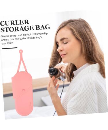 Baluue Curling Iron Storage Bag Hair Crimper Curlers Storage Bags Curling Wand Hair Curler 29.50X13.50X2.00CM Pink - Buy Online on GoSupps.com