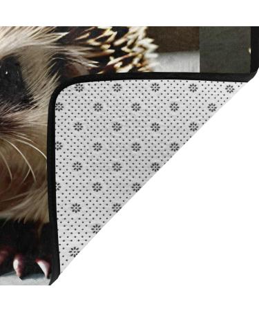 Cute Hedgehog Flannel Non-Slip Floor Mat | 63x48 Inches | Comfortable & Lint-Free | Ideal for Home Decor & Pressure Relief | International Shipping Available - Buy Online on GoSupps.com