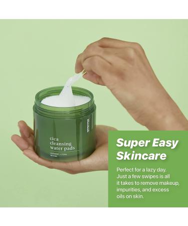 Meebak Sensitive Skin Cica Makeup Remover Pads - Korean Facial Wipes for Eye, Face, Pores, Exfoliating - Buy Online on GoSupps.com