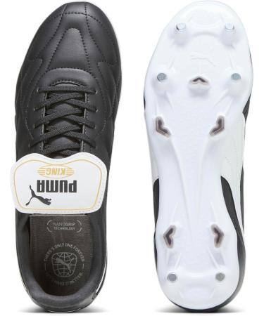 Buy PUMA Unisex King Top Mxsg Soccer Shoe - Size 43 EU | Black White & Gold | International Shipping Available - Buy Online on GoSupps.com