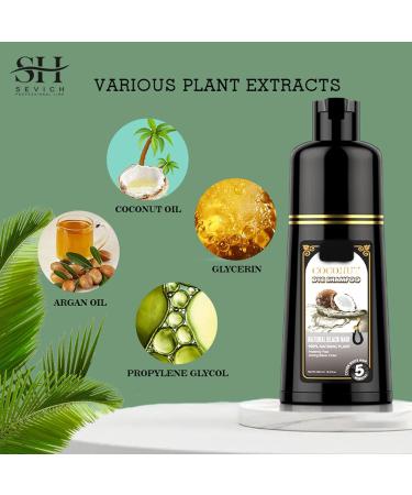 Gray Reducing Shampoo natural formula black hair dye shampoo 500 ml sustainable coconut color control GX Mins fast hair dye semi without damage for men and women 1 piece 1er Pack - Buy Online on GoSupps.com