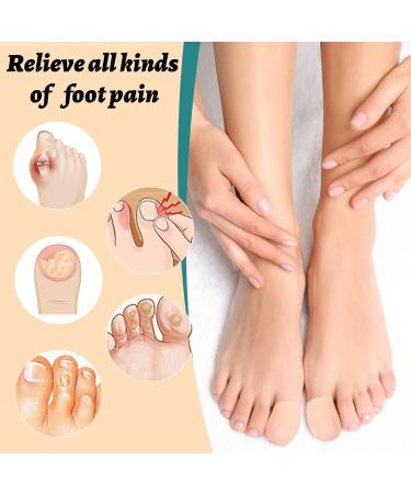 10 Silicone Toe Caps - Soft Gel Toe Protection for Men & Women | Prevent Blisters Corns & Hammer Toes - 3 Sizes Skin Tone Options - Buy Online on GoSupps.com