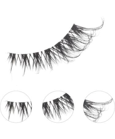 minkissy 5 Pairs False Lashes Fake Eyelashes False Eyelashes Bulk Eyelashes Fake Lashes Eye Lash Strip Eyelash Bulk Eyelash Strips Bulk Lashes Artificial Fiber Transparent Stem Cosmetics - Buy Online on GoSupps.com