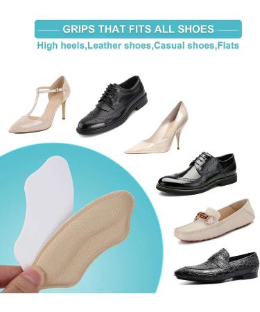 6 Pair Self-Adhesive Heel Pads for Loose Shoes - Men & Women - Black&Beige - Buy Online on GoSupps.com