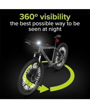 VELMIA Spoke Reflectors 36 Pieces - Enhanced Safety and Visibility - Easy Mounting Bike Spoke Skins - Reflective Material - Buy Online on GoSupps.com
