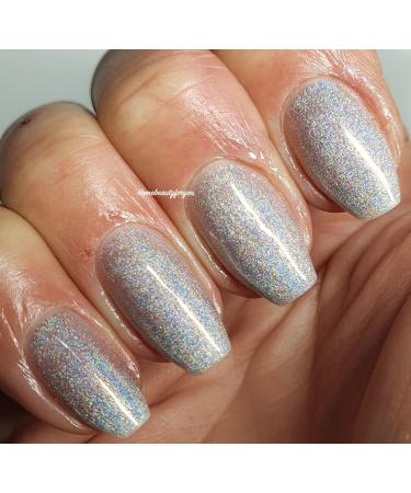 Bluesky Gel Nail Polish HOLOGRAPHIC SILVER GLITTER BSH031 Requires Drying Under UV or LED Lamp - Buy Online on GoSupps.com