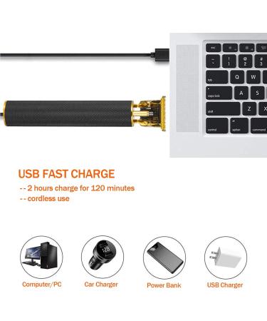 Cordless T Blade Hair Clippers for Men - Zero Gapped Electric Trimmer Kit | USB Rechargeable Detailer for Barbershop | Professional Beard Shaver and Outliner - Buy Online on GoSupps.com