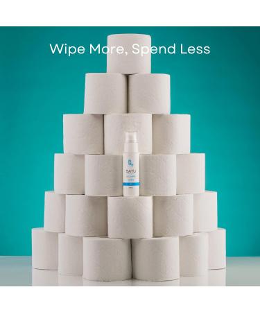 Satu Laboratory Gel for Toilet Paper - Eco-Friendly Alternative to Wet Wipes Moist Toilet Paper & Travel Bidet - 100ml Septic Safe Vitamin E & Fragrance-Free - Buy Online on GoSupps.com