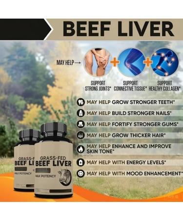 Capsules de foie de b uf dess ch es nourries l'herbe - Fer naturel pour l' nergie - Favorise le bien- tre - Buy Online on GoSupps.com