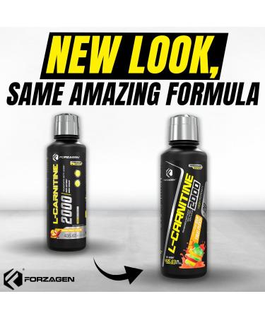 Forzagen L-Carnitine 2000 - Liquid L-Carnitine with Vitamin B6 | Acetyl L-Carnitine | 30 Servings Sour Fruit Punch - Boost Energy & Metabolism - Buy Online on GoSupps.com