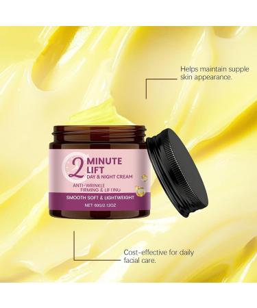 Cr me de jour et de nuit 2 Minute Lift hydratant visage raffermissant anti-rides avec collag ne raffermissant pour la peau vieillissante hydratant r duit l'apparence des ridules (2pcs) - Buy Online on GoSupps.com