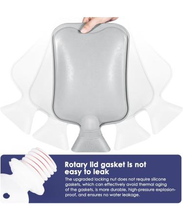 BOLEi 2L Hot Water Bottle with Cosy Faux Fur Cover - Leakproof Large Hot Water Bag for Pain Relief & Warmth - Ideal for Women, Seniors & Children - Blue - Buy Online on GoSupps.com