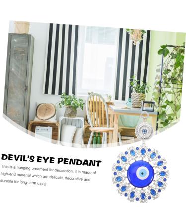 Abaodam Devil's Eye Pendant Household Decor Glass Evil Eye Charm Family Devil Eye Bohemian Turquoise - Buy Online on GoSupps.com