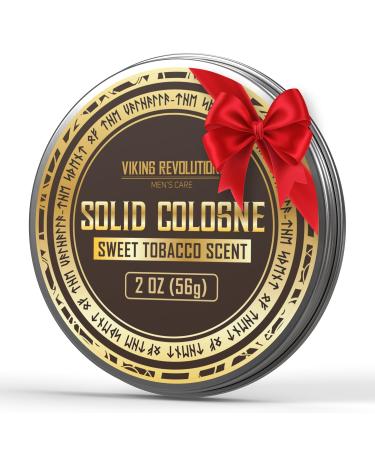 Viking Revolution Sweet Tobacco Mens Solid Cologne Men 2 Oz - Men Solid Perfume Cologne for Men - Balm Cologne for Mens Cologne Balm Travel Cologne Wax (1 pack Sweet Tobacco)