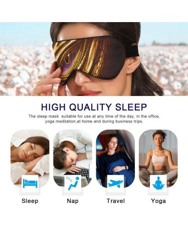 Haskirky Light Blocking Eye Mask Breathable and Adjustable Adult Men and Women Travel on Business Trips Yoga Meditation Light Smooth Comfortable Eye Mask Office Deep Sleep Goodies Golden Dragon Eye - Buy Online on GoSupps.com