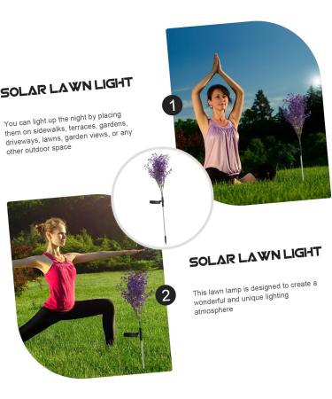 1pc Solar Light LED Yard Light Lantern Decor LED Decor Ground Lamp Ornament Lawn Lamp Adornment LED Lamp LED Yard Lamp Garden Lamp Flower Solar Light White Sunflower Light up Lamp (Purple 66x6cm) - Buy Online on GoSupps.com