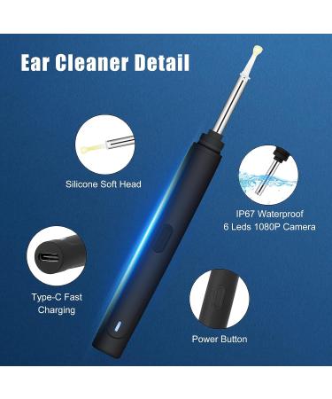 NANANARDOSO Wireless Ear Wax Removal Camera with 1080P HD Endoscope Otoscope - 6 LED Lights, 6 Ear Spoons, Compatible with iPhone, iPad, Android Phones - Buy Online on GoSupps.com