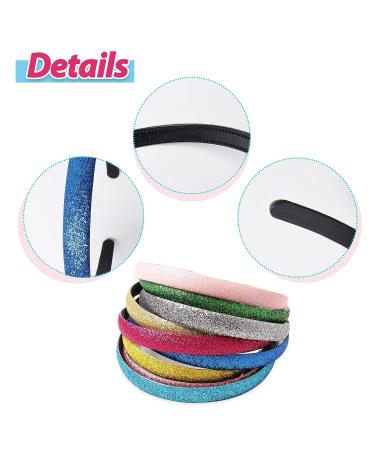 SBYURE 15-Piece Sparkly Plastic Headbands for Women - Colorful Glitter Hair Accessories - Buy Online on GoSupps.com